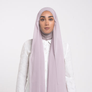 Emiratie Chiffon with Bonnet -Dusty Blush
