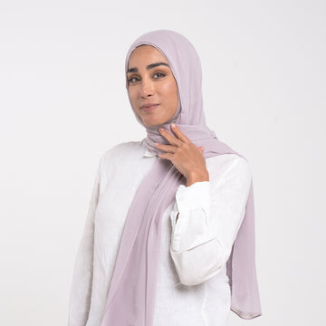 Emiratie Chiffon with Bonnet -Dusty Blush