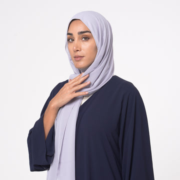 Emiratie Chiffon with Bonnet -Misty Lilac