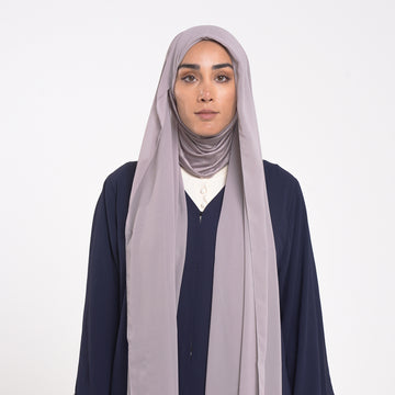 Emiratie Chiffon with Bonnet -Moonstone Taupe