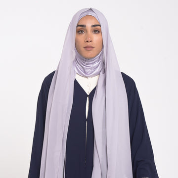 Emiratie Chiffon with Bonnet -Lilac Haze