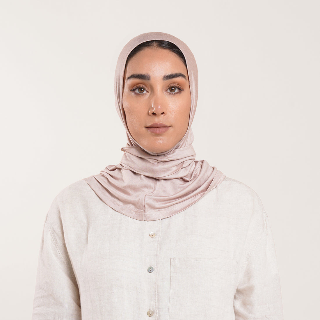 Easy wear Hijab (Tabaki) - Muted Peach Nude