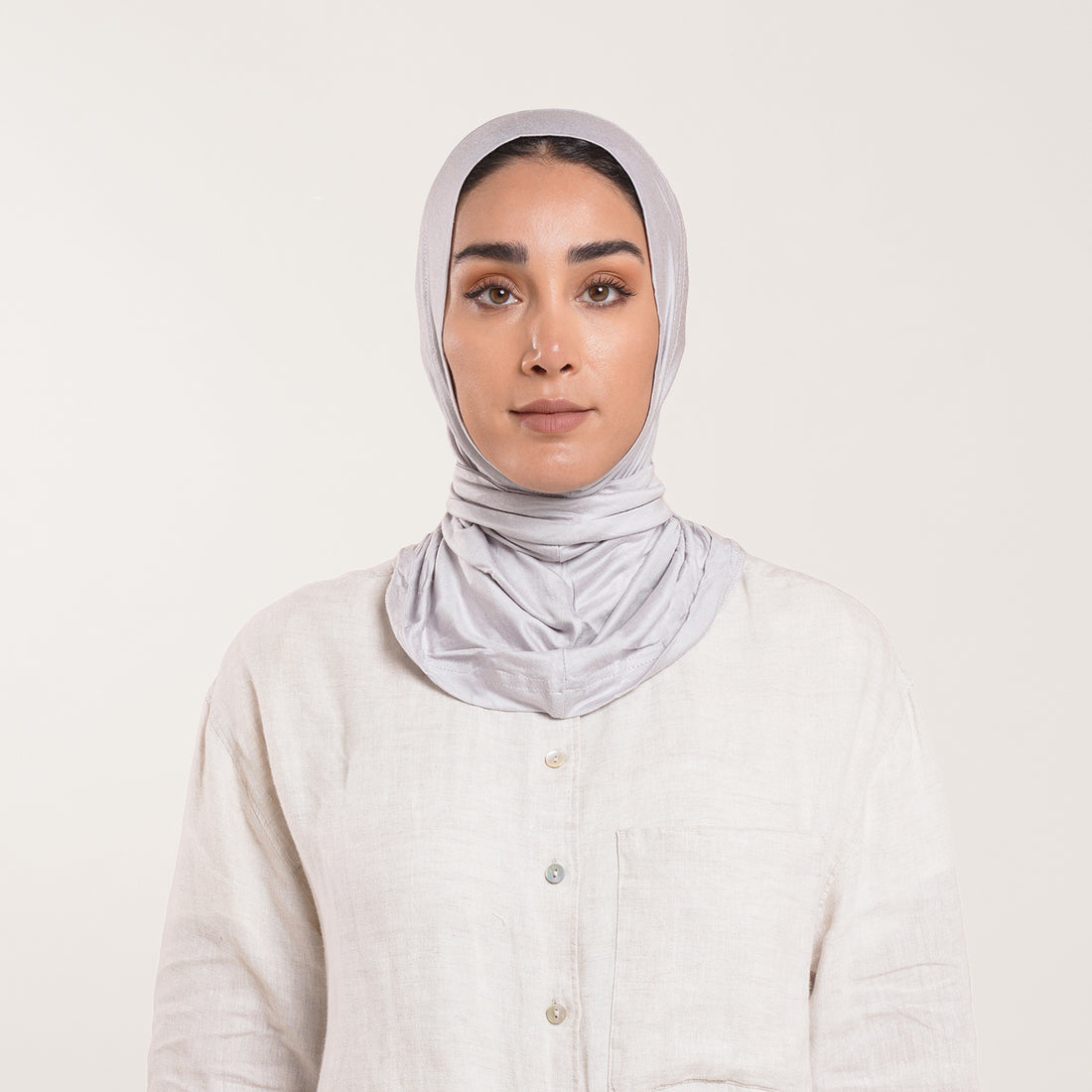 Easy wear Hijab (Tabaki) - Light Ash Gray