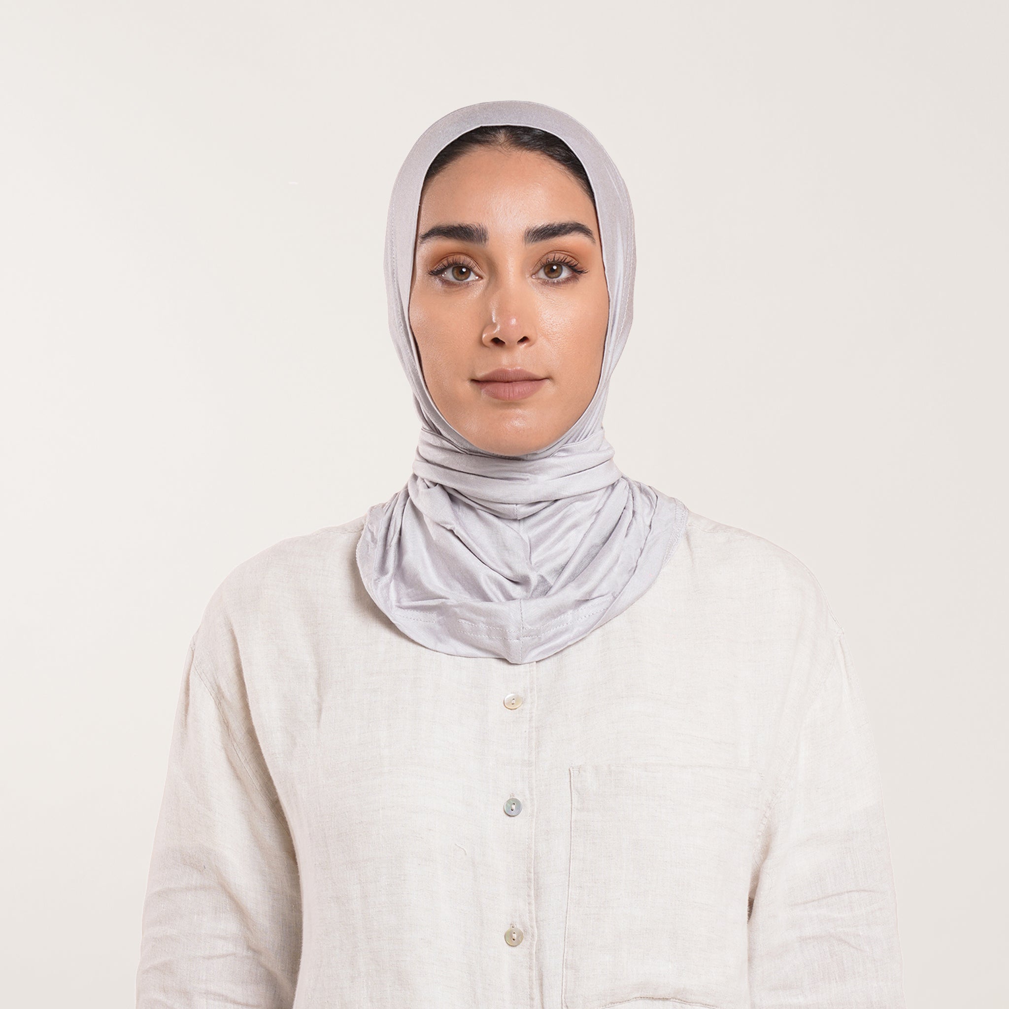 Easy wear Hijab (Tabaki) - Light Ash Gray
