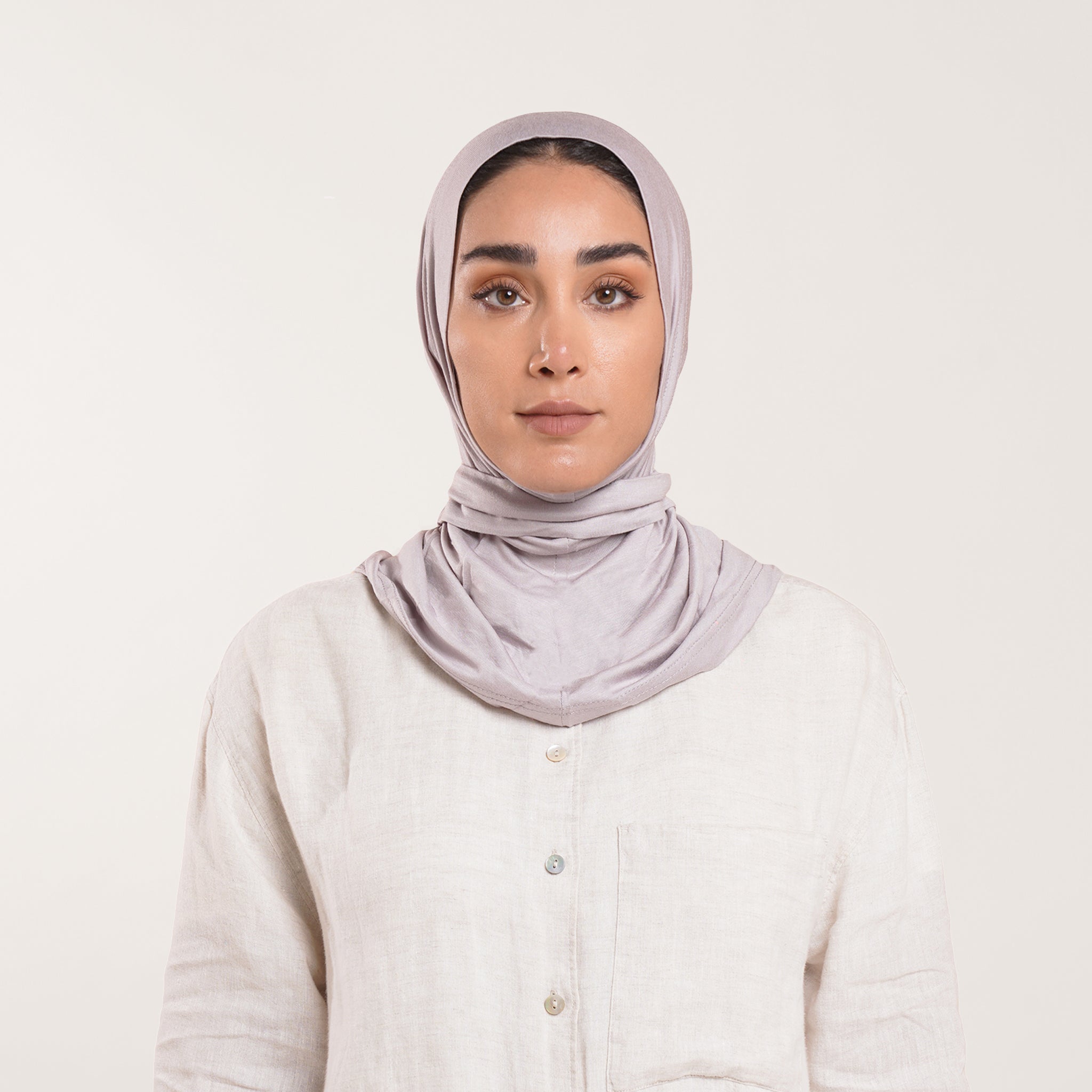 Easy wear Hijab (Tabaki) - Soft Lilac-Taupe