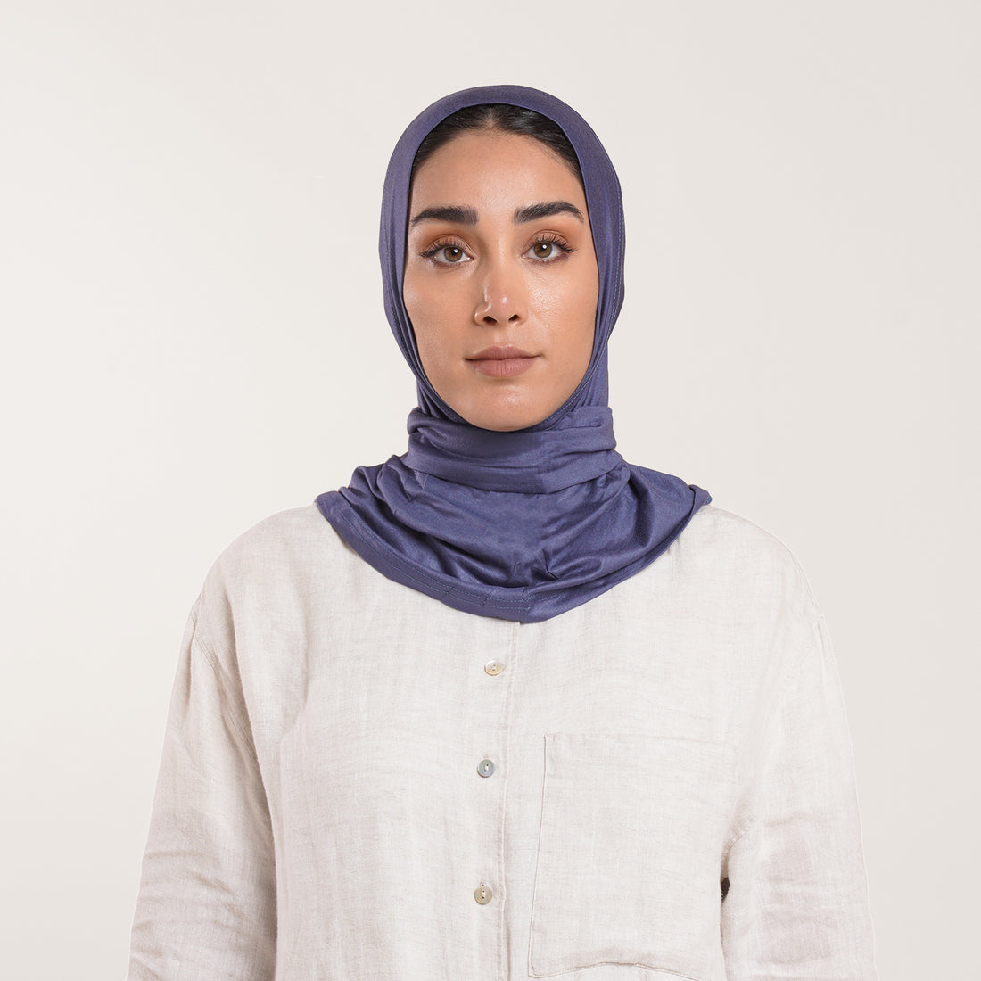 Easy wear Hijab (Tabaki) - Deep Muted Blue