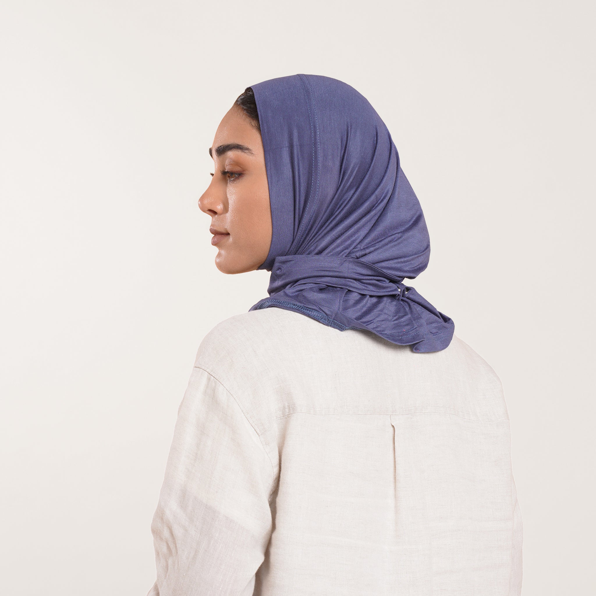 Easy wear Hijab (Tabaki) - Deep Muted Blue