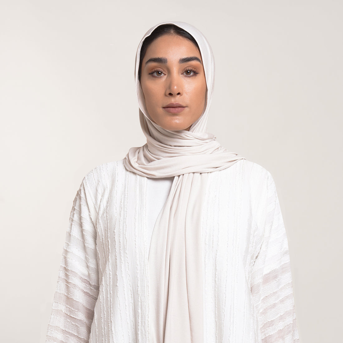 CC Malmal Jersey Hijab -Ivory Blush