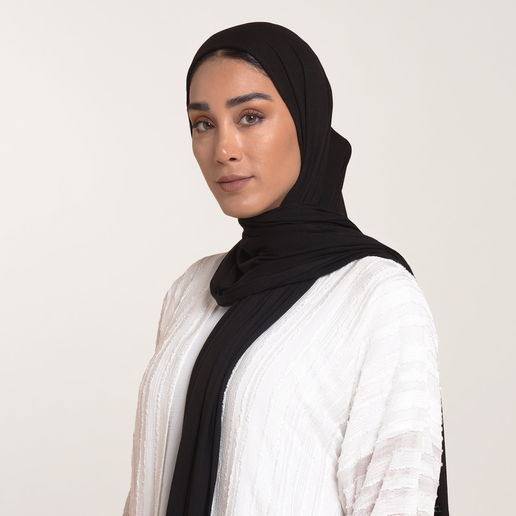 CC Malmal Jersey Hijab -Jet Black