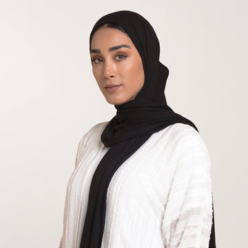 CC Malmal Jersey Hijab -Jet Black