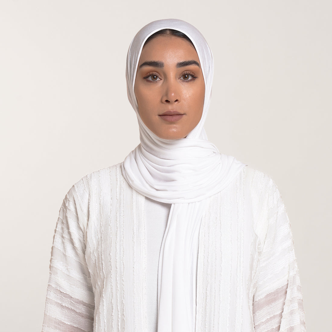 CC Malmal Jersey Hijab -Pure White