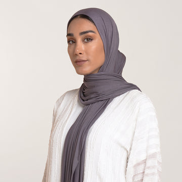 CC Malmal Jersey Hijab - Charcoal Grey
