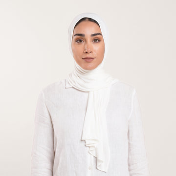 Modal Baby Hijab - Ivory White