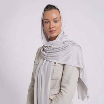 Hijab Jackard - Light Grey