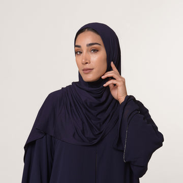 CC Malmal folded Hijab(Chafsa) -Midnight Navy