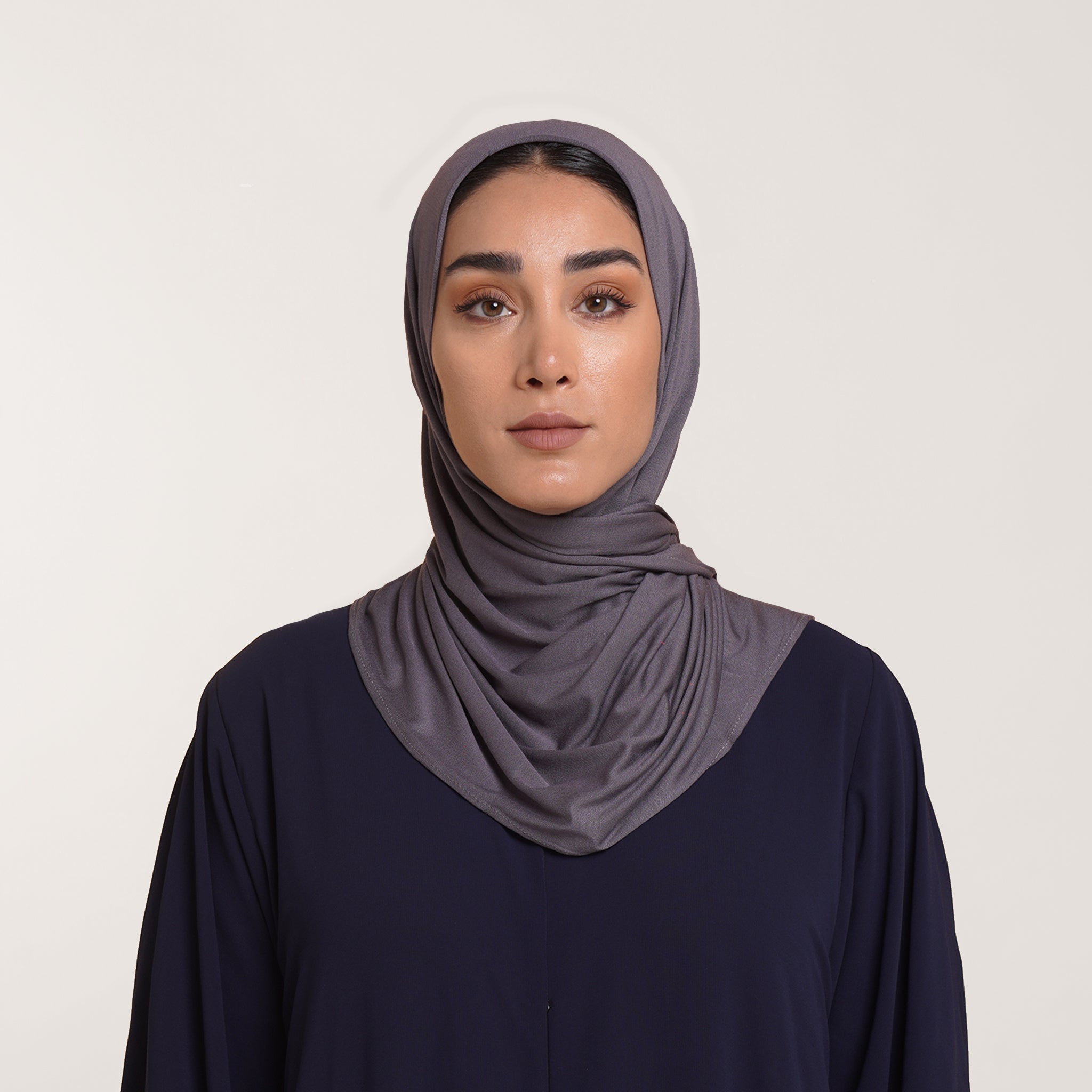 CC Malmal folded Hijab(Chafsa) -Smoky Taupe