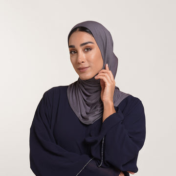 CC Malmal folded Hijab(Chafsa) -Smoky Taupe