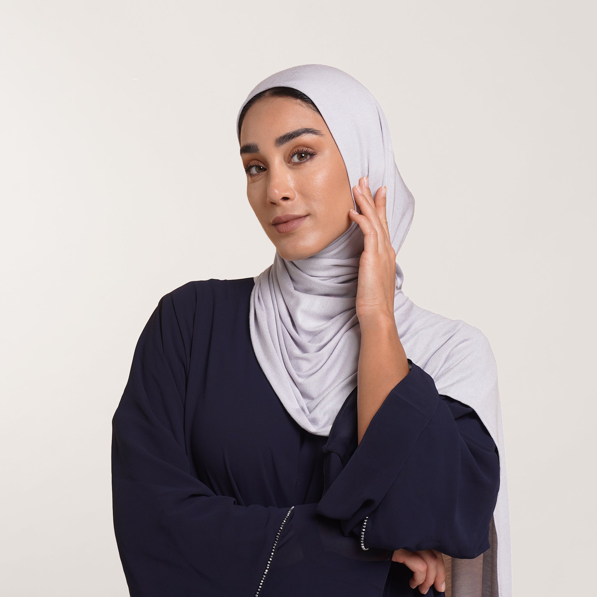 CC Malmal folded Hijab(Chafsa) - Soft Lilac Mist