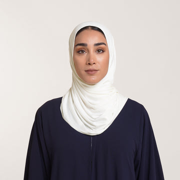 CC Malmal folded Hijab(Chafsa) -Cream Ivory