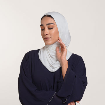 CC Malmal folded Hijab(Chafsa) -Cream Ivory