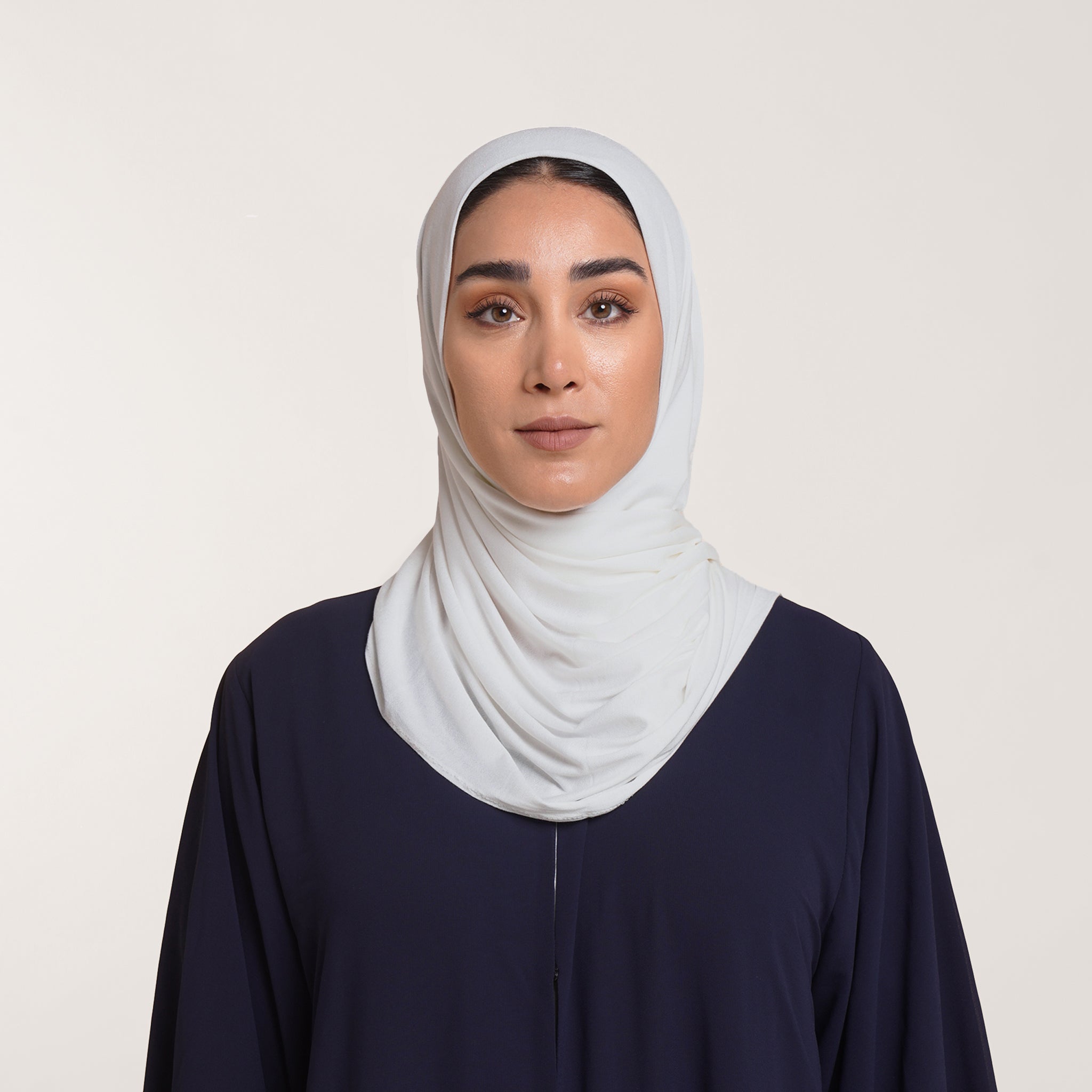 CC Malmal folded Hijab(Chafsa) -Ice White