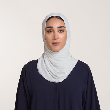 CC Malmal folded Hijab(Chafsa) -Ice White
