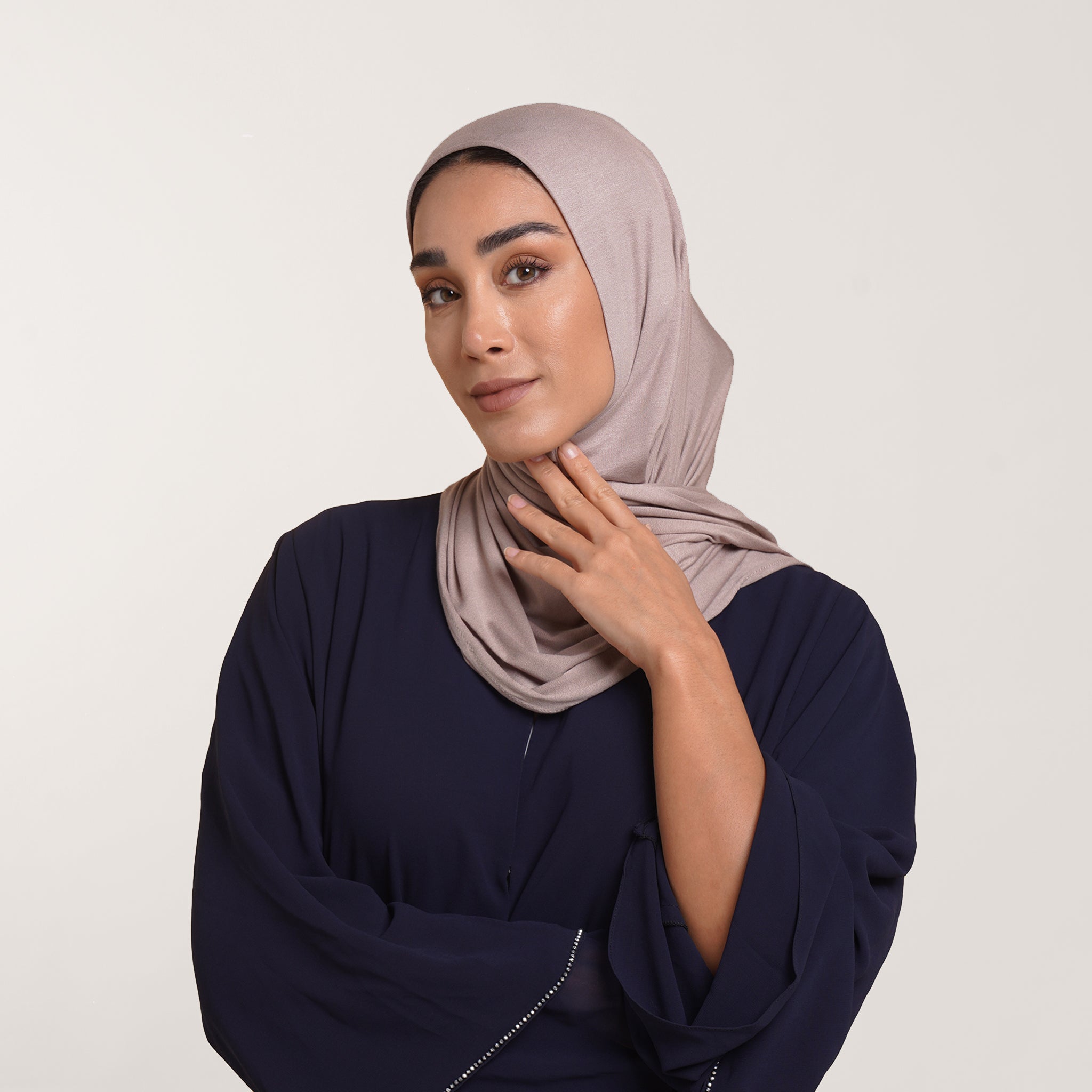 CC Malmal folded Hijab(Chafsa) -Mushroom Taupe