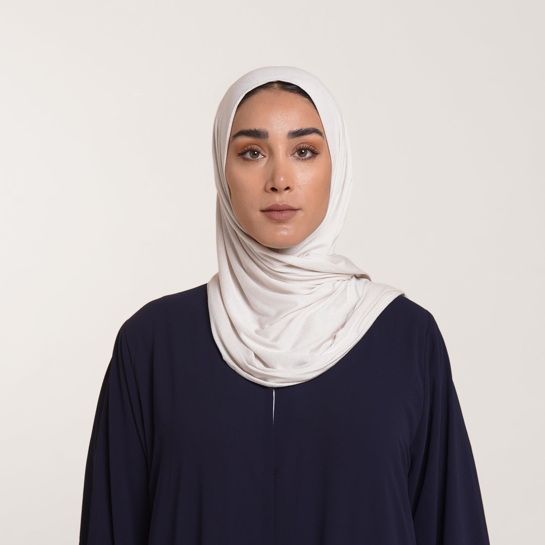 CC Malmal folded Hijab(Chafsa) - Soft Pearl