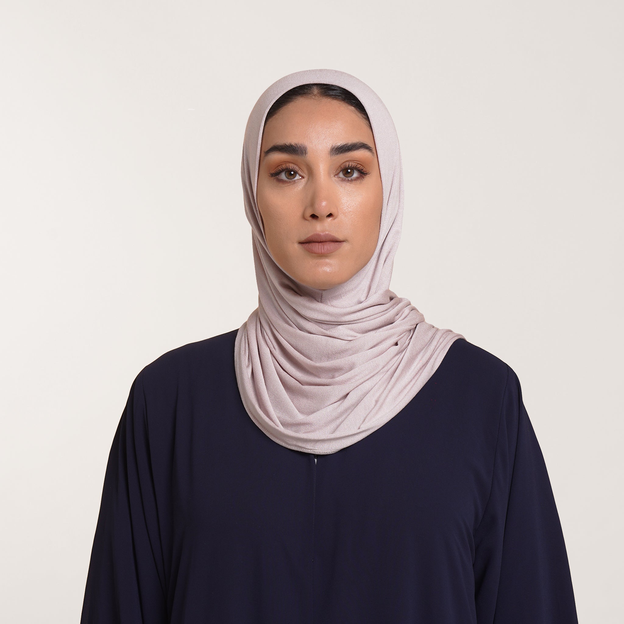 CC Malmal folded Hijab(Chafsa) - Soft Lilac Taupe