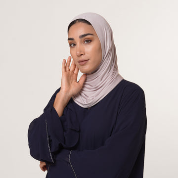 CC Malmal folded Hijab(Chafsa) - Soft Lilac Taupe