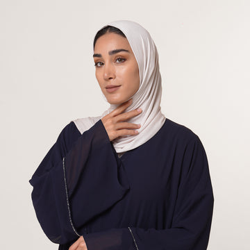 CC Malmal folded Hijab(Chafsa) -Pearl Mist