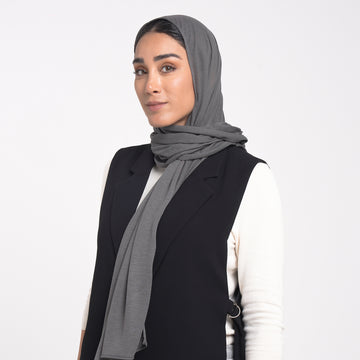 Turkish Cotton Hijab - Dark Slate Gray