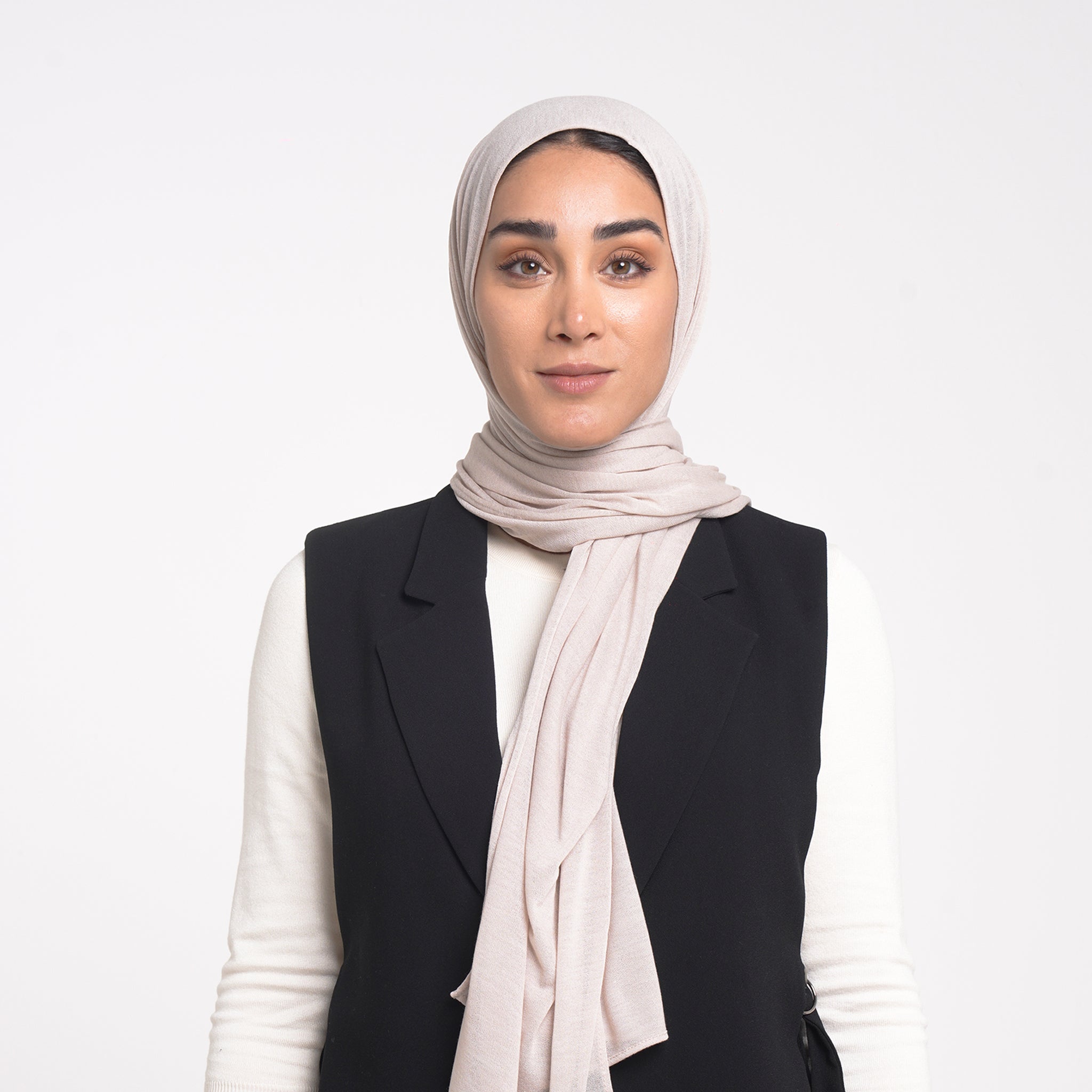 Turkish Cotton Hijab - Light Sand Beige