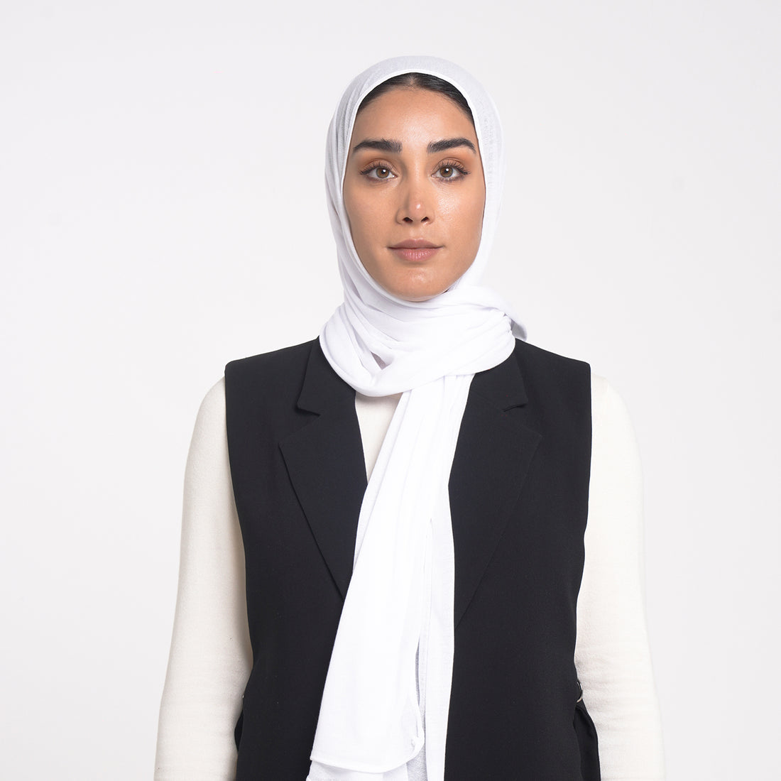 Turkish Cotton Hijab - Pure White