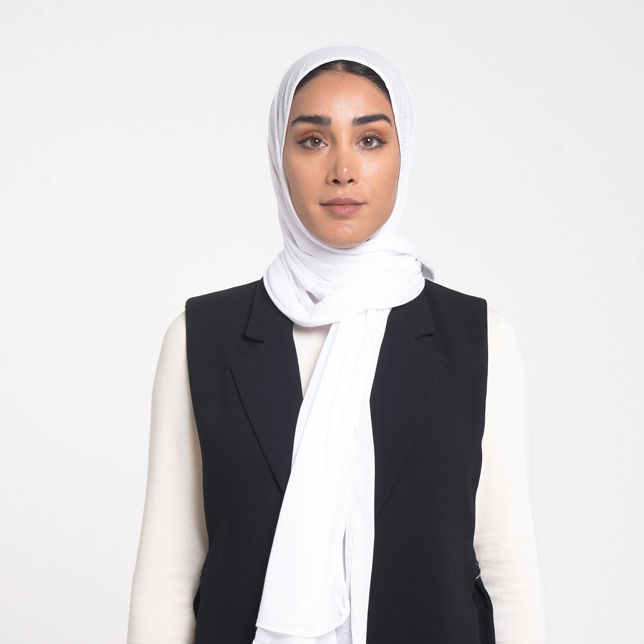 Turkish Cotton Hijab - Pure White