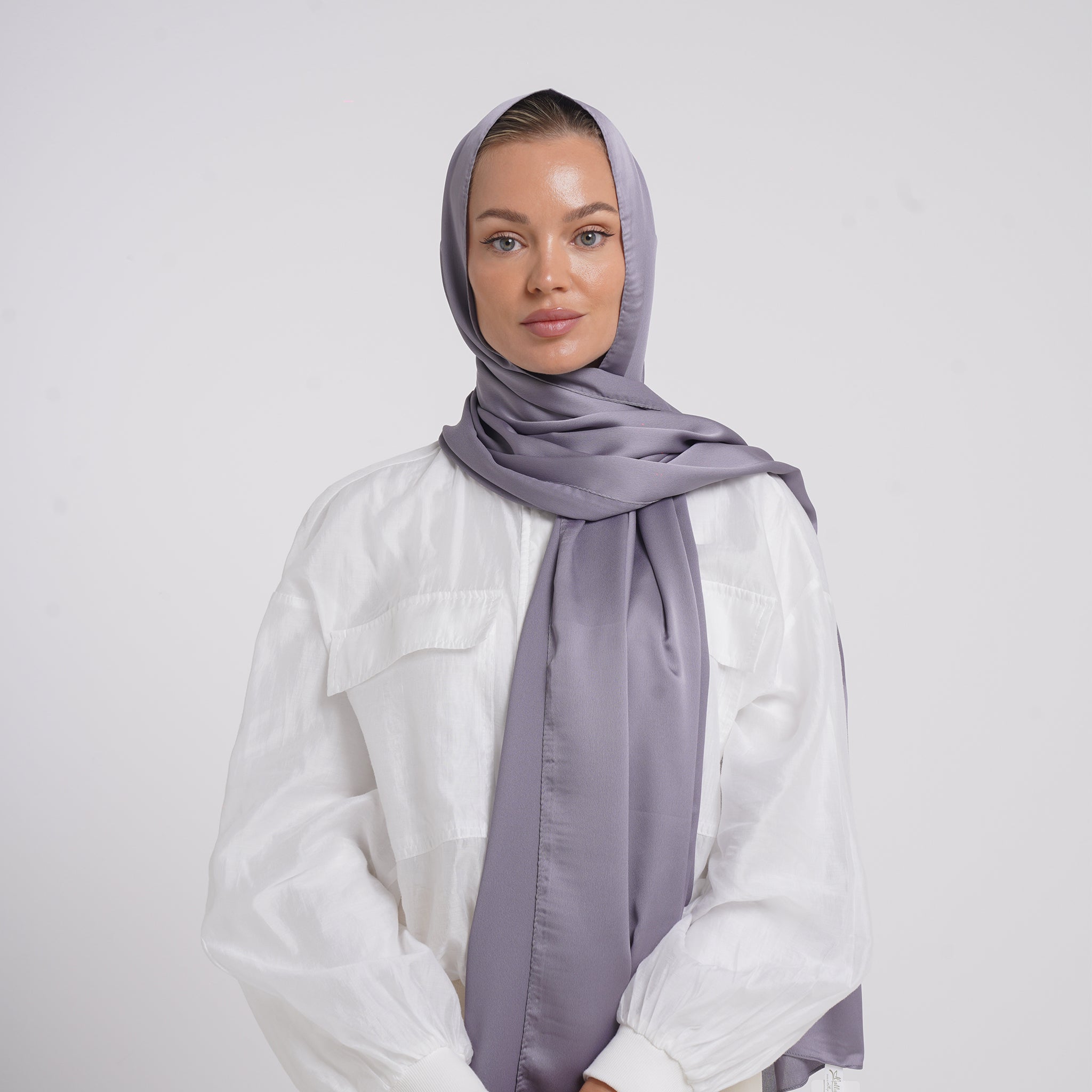 Premium Chiffon Esarp - Lavender Grey