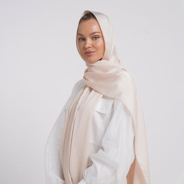 Premium Chiffon Esarp - Blush Cream