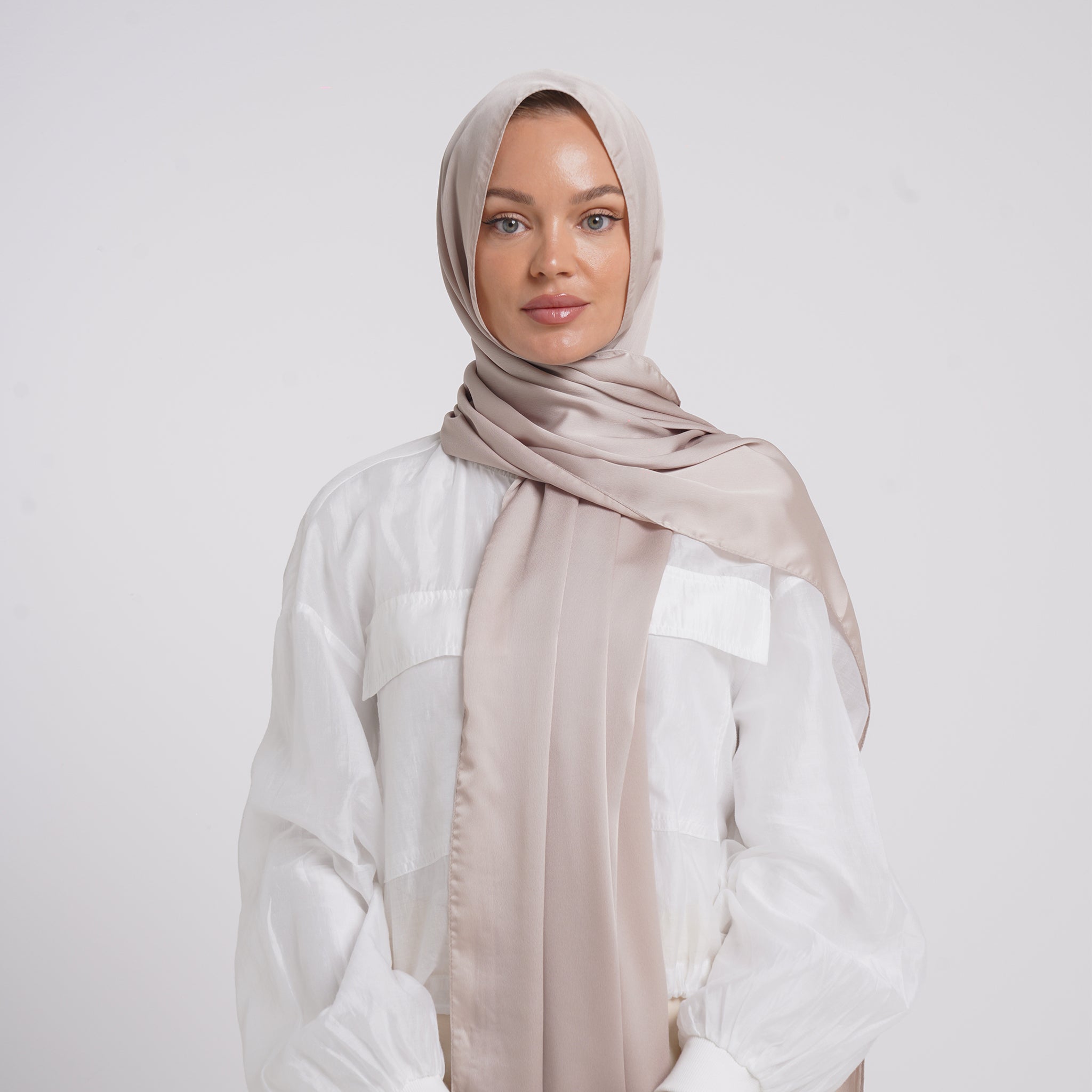 Premium Chiffon Esarp - Champagne Beige
