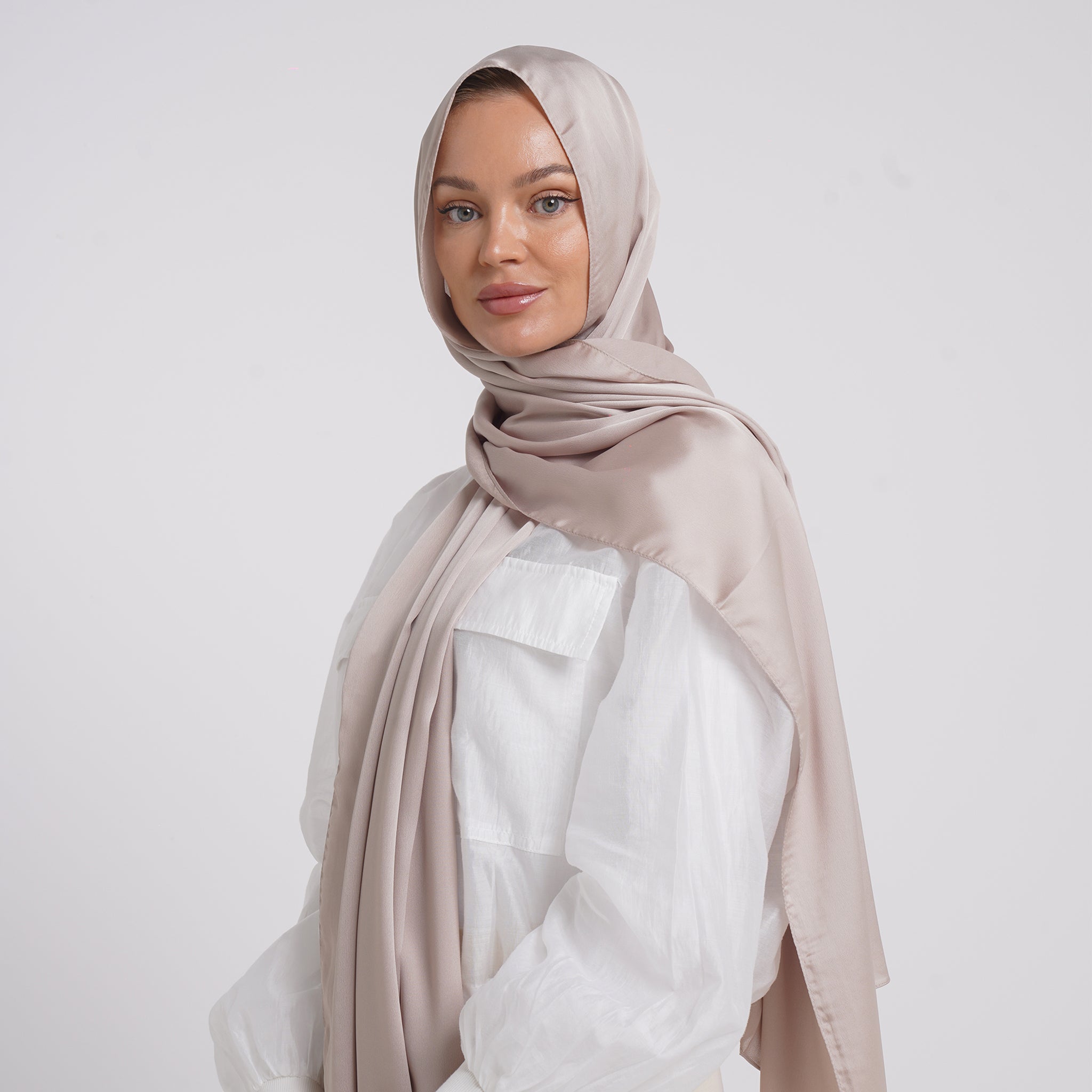 Premium Chiffon Esarp - Champagne Beige
