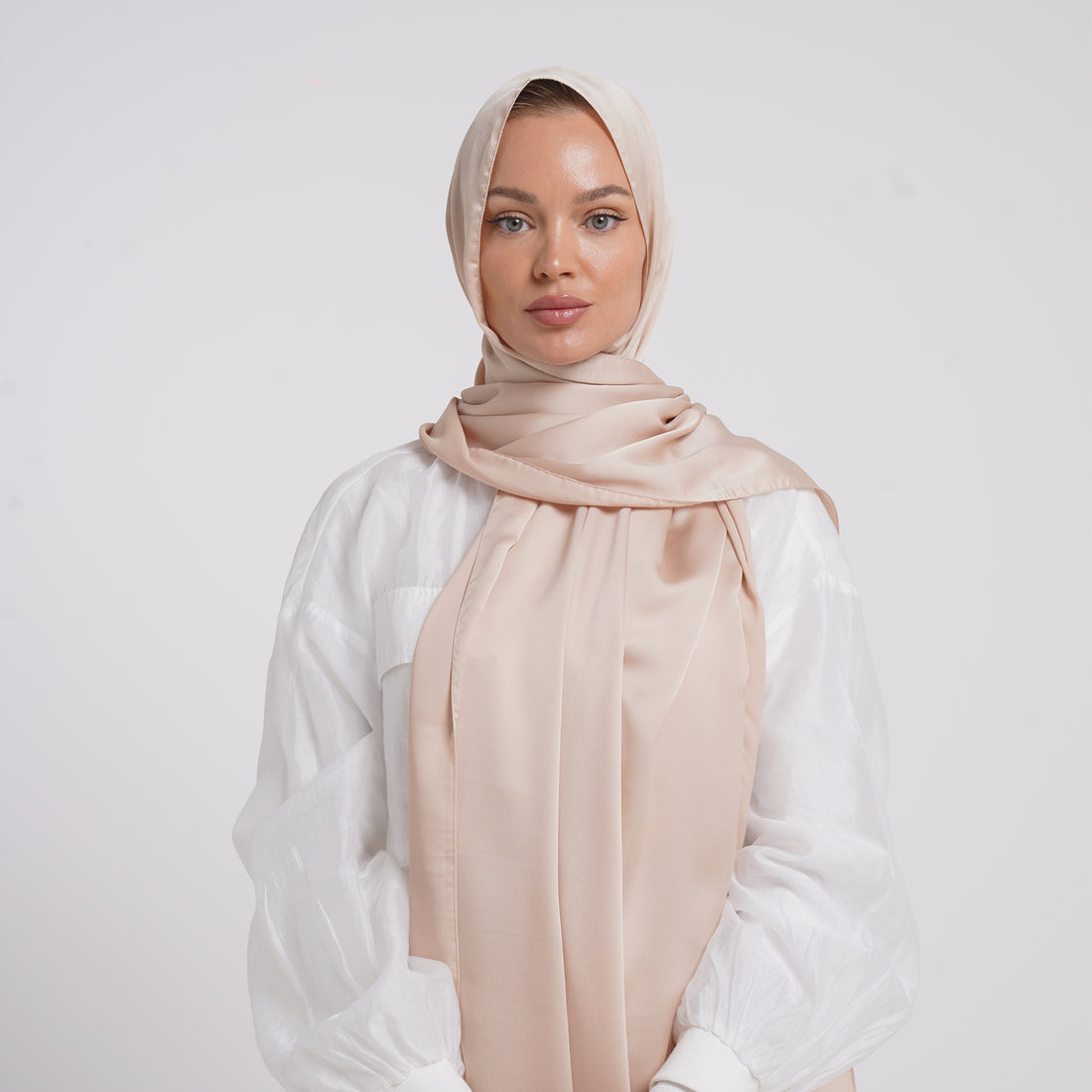 Premium Chiffon Esarp - Soft Peach Nude