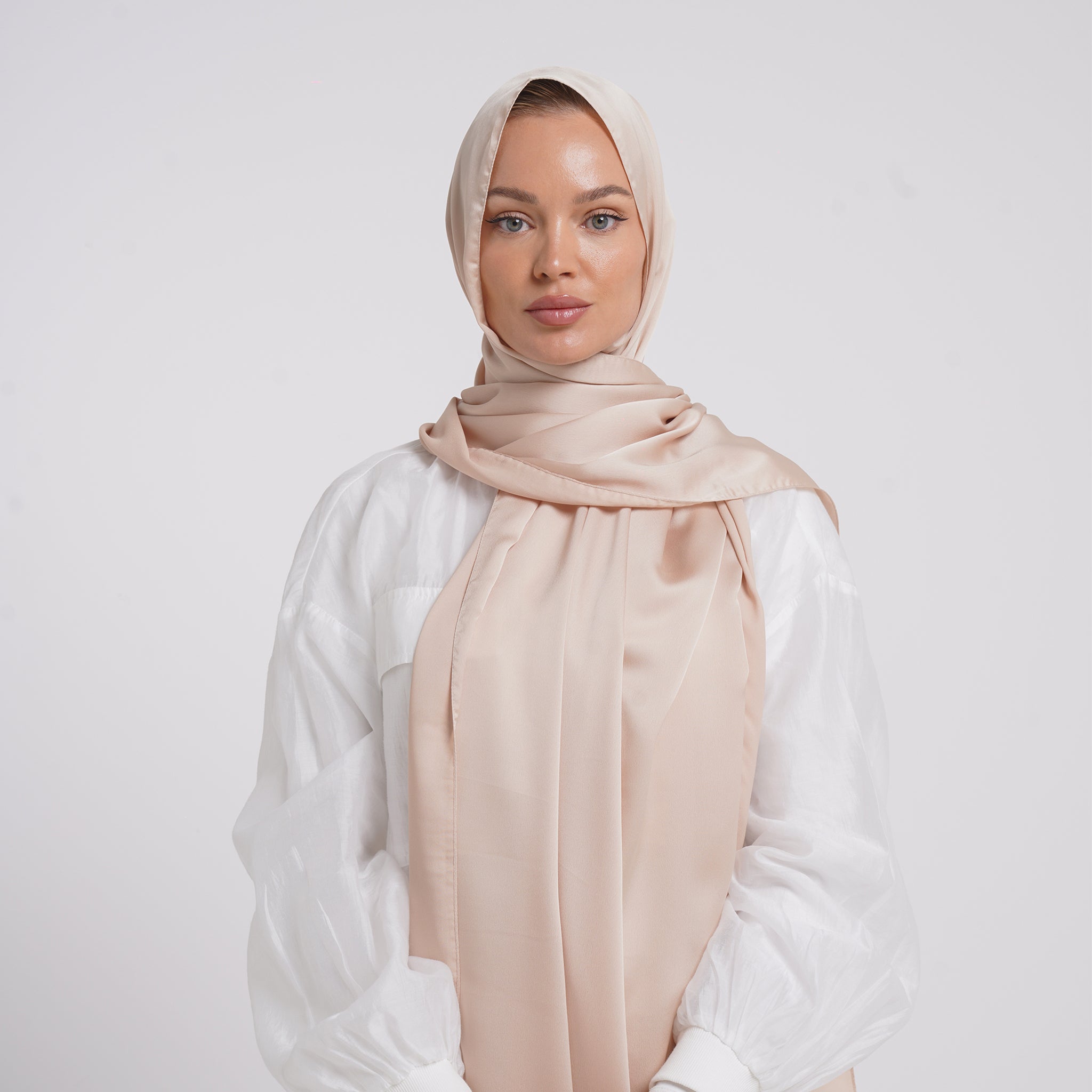 Premium Chiffon Esarp - Soft Peach Nude