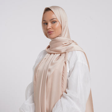 Premium Chiffon Esarp - Soft Peach Nude