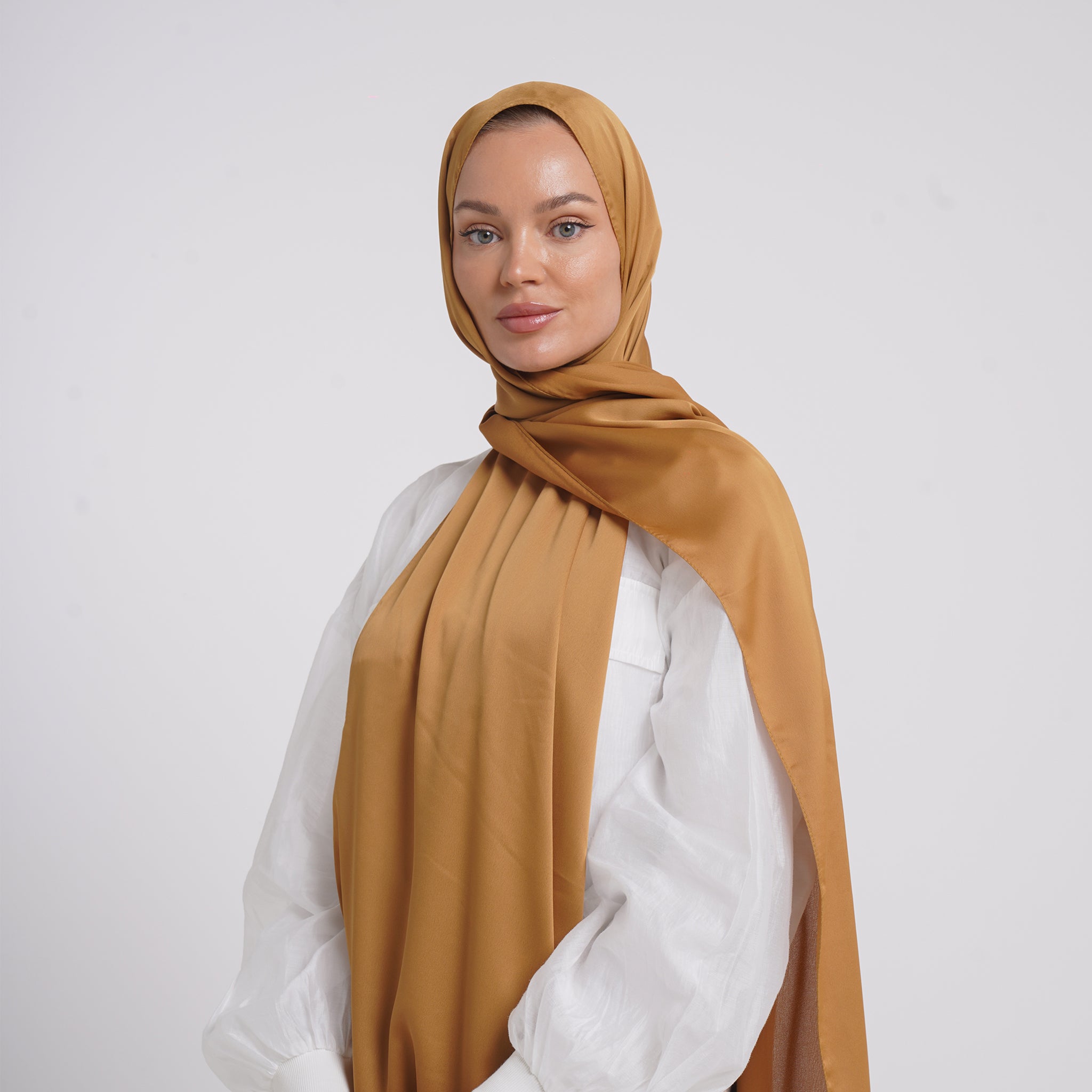 Premium Chiffon Esarp - Mustard Gold