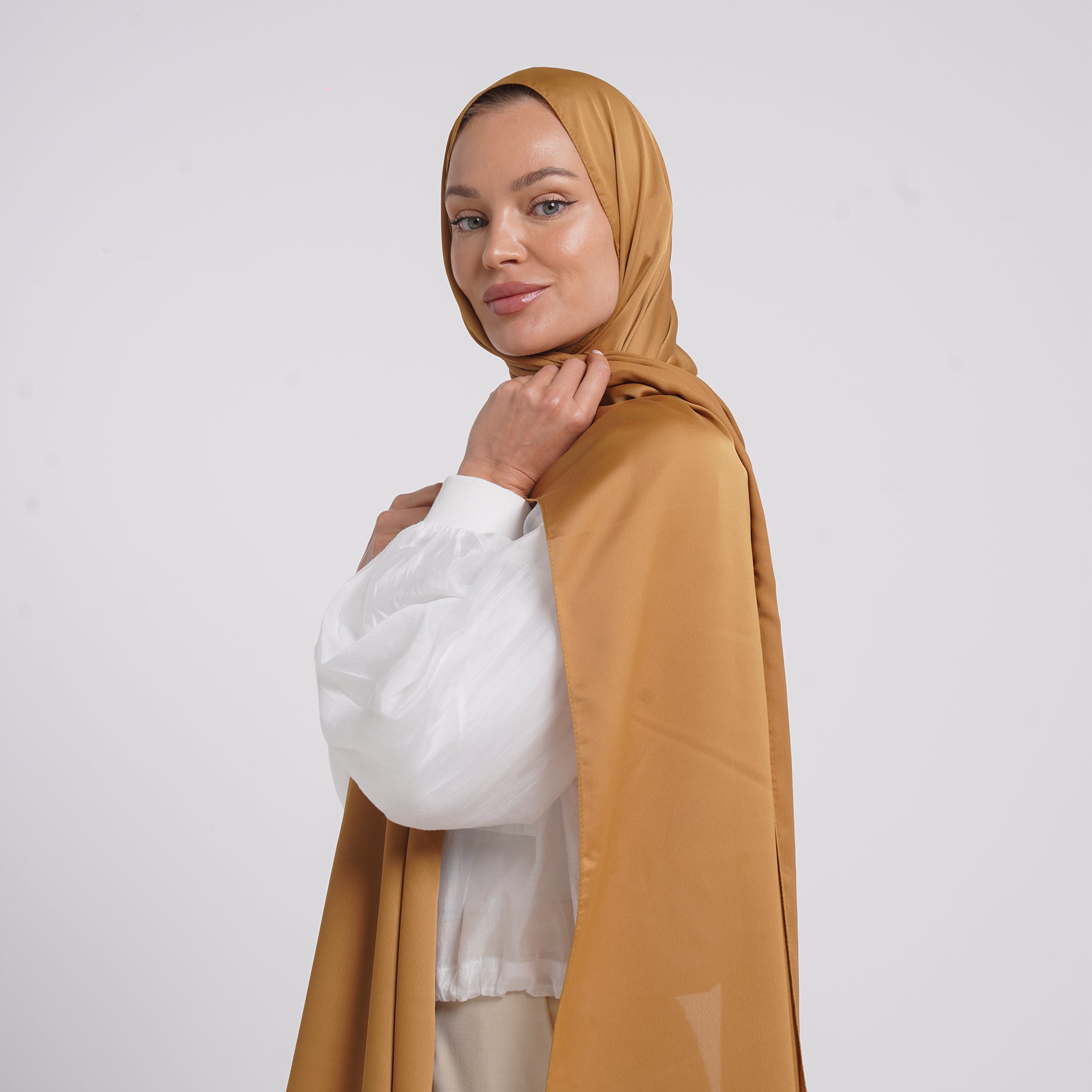 Premium Chiffon Esarp - Mustard Gold