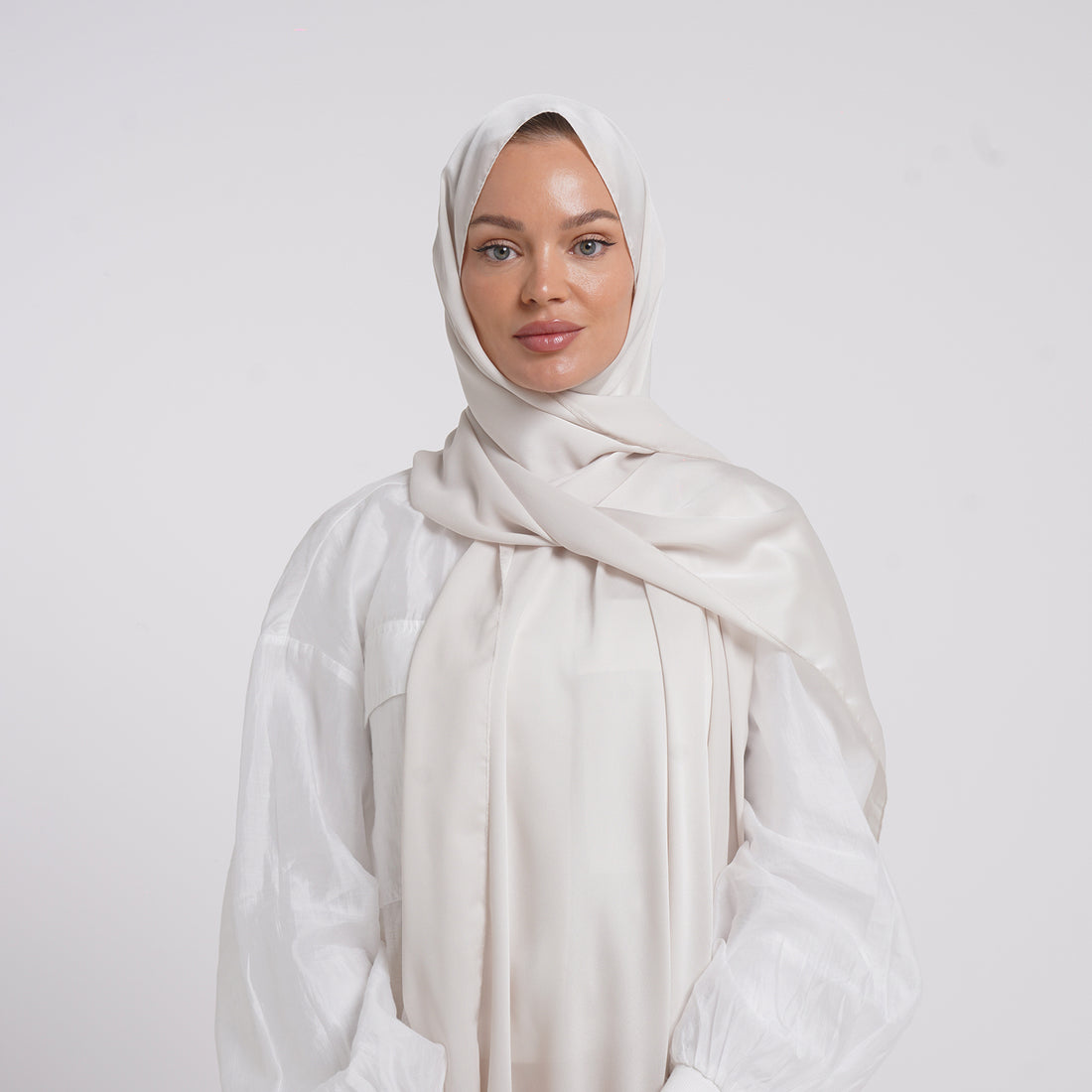 Premium Chiffon Esarp - Pearl White