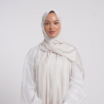 Premium Chiffon Esarp - Pearl White
