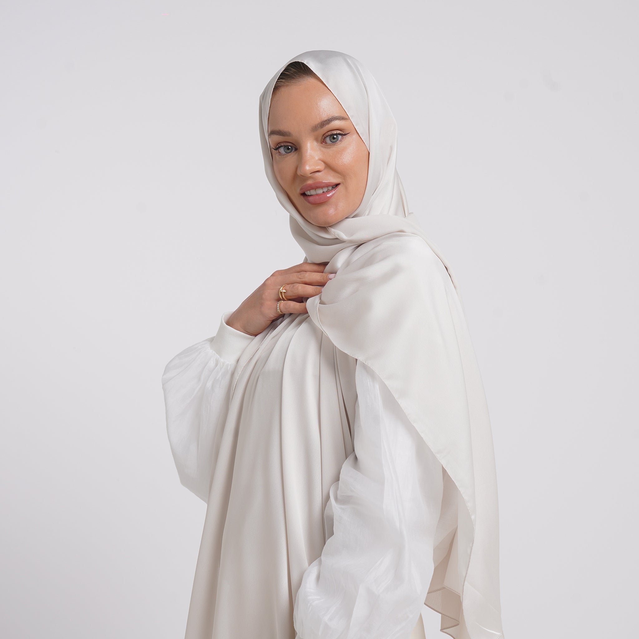 Premium Chiffon Esarp - Pearl White