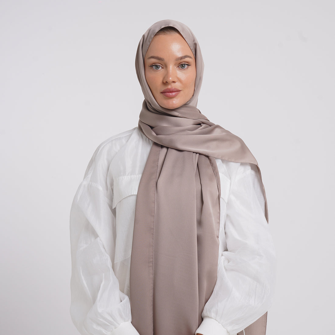 Premium Chiffon Esarp - Soft Taupe