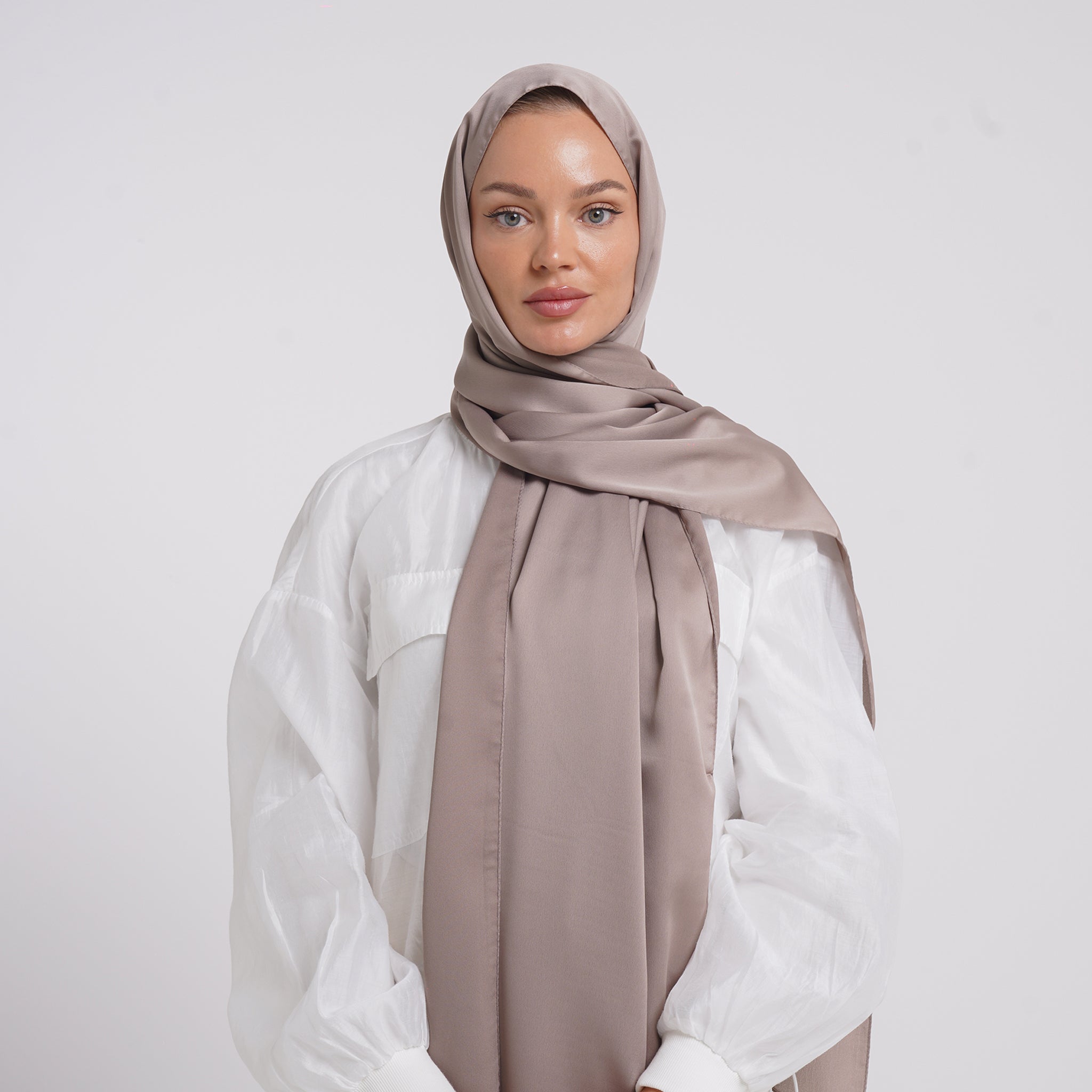 Premium Chiffon Esarp - Soft Taupe