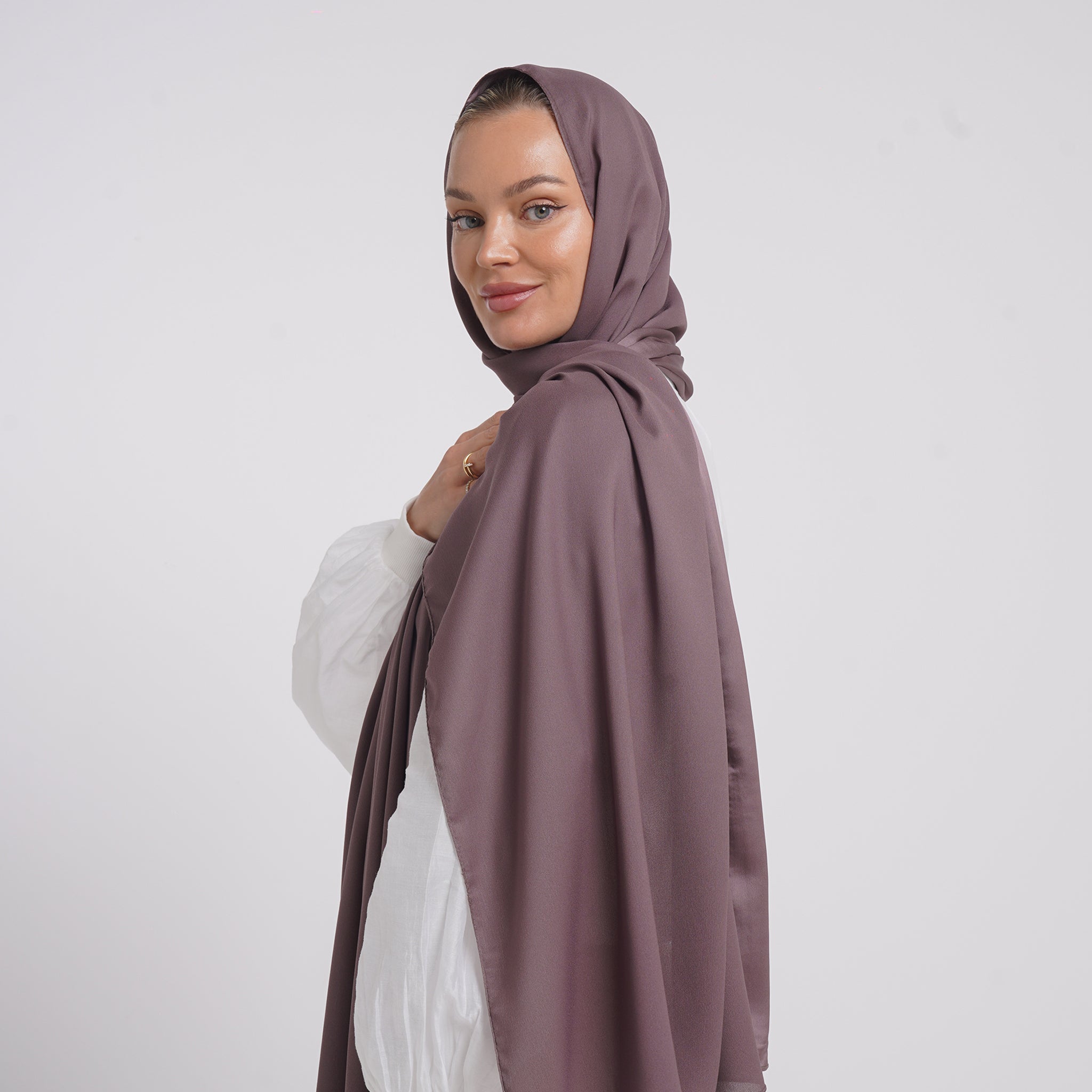 Premium Chiffon Esarp - Vintage Mauve